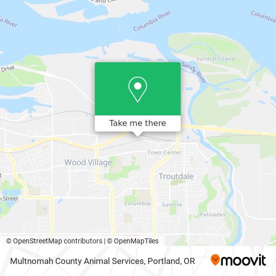 Multnomah County Animal Services map