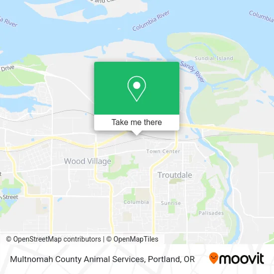 Mapa de Multnomah County Animal Services