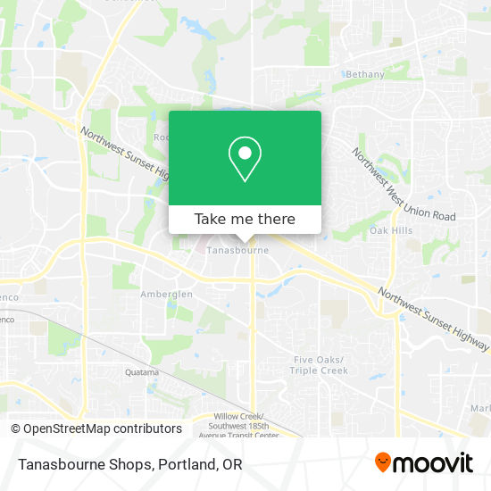 Mapa de Tanasbourne Shops