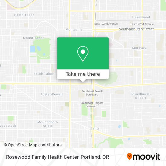 Rosewood Family Health Center map