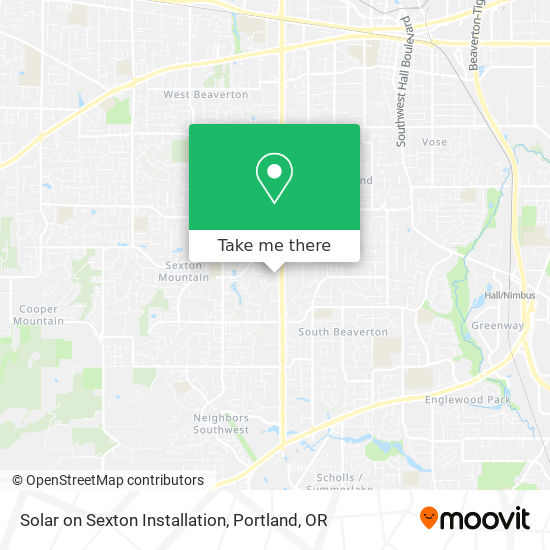 Mapa de Solar on Sexton Installation