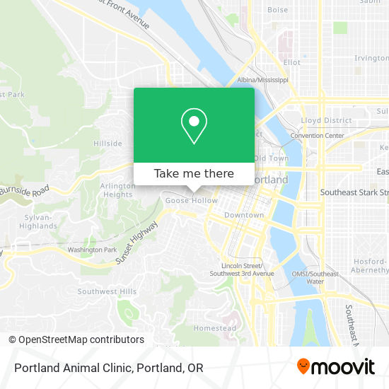 Mapa de Portland Animal Clinic