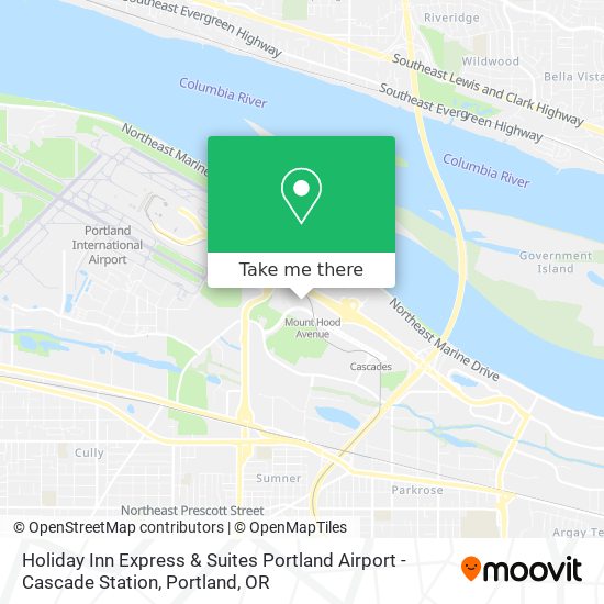Holiday Inn Express & Suites Portland Airport - Cascade Station map