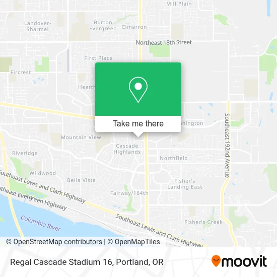 Regal Cascade Stadium 16 map