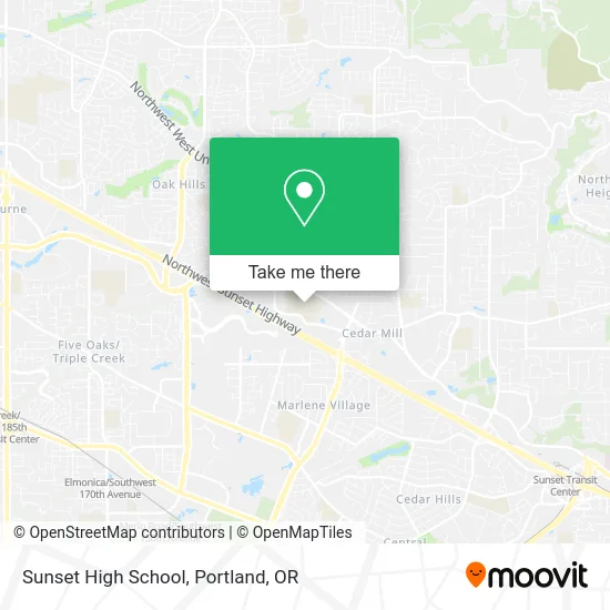 Sunset High School map