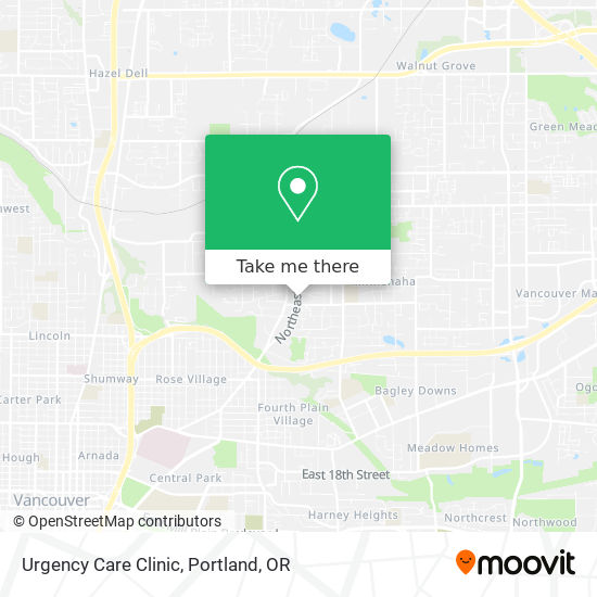 Mapa de Urgency Care Clinic