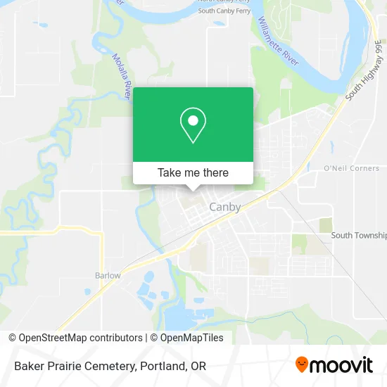 Baker Prairie Cemetery map