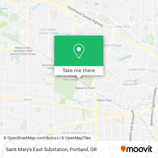 Saint Mary's East Substation map