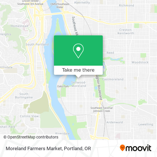 Moreland Farmers Market map