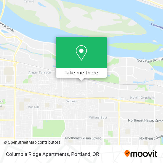 Mapa de Columbia Ridge Apartments