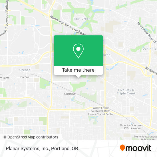 Planar Systems, Inc. map