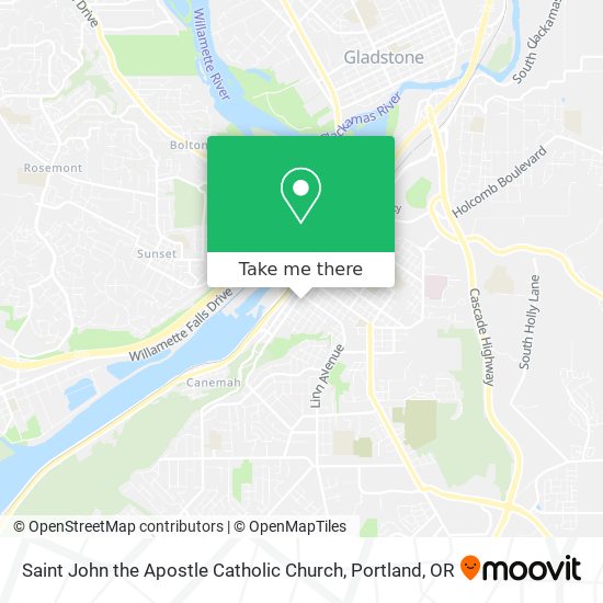 Saint John the Apostle Catholic Church map
