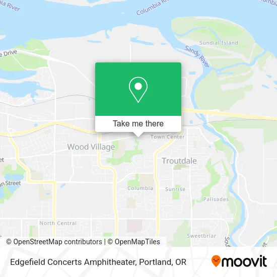 Mapa de Edgefield Concerts Amphitheater