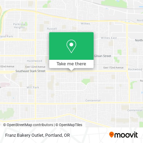 Franz Bakery Outlet map