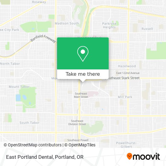 East Portland Dental map