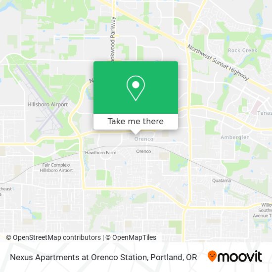 Nexus Apartments at Orenco Station map