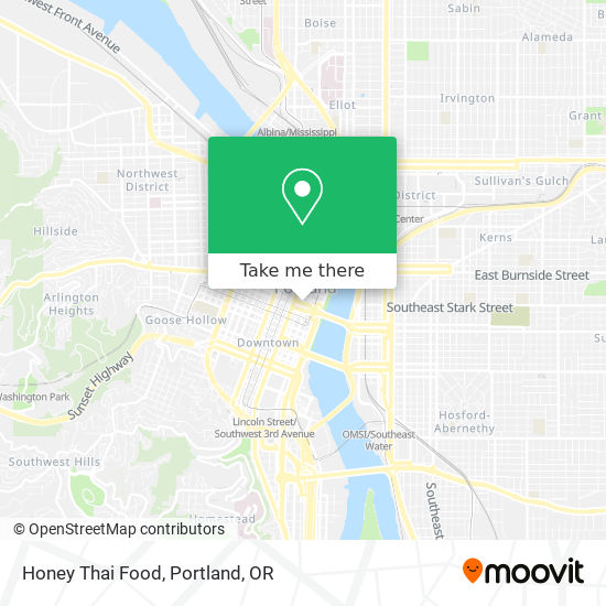 Honey Thai Food map