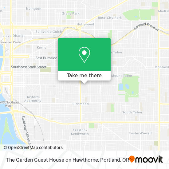The Garden Guest House on Hawthorne map