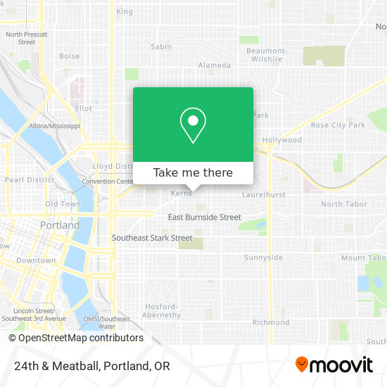 24th & Meatball map
