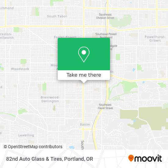 82nd Auto Glass & Tires map