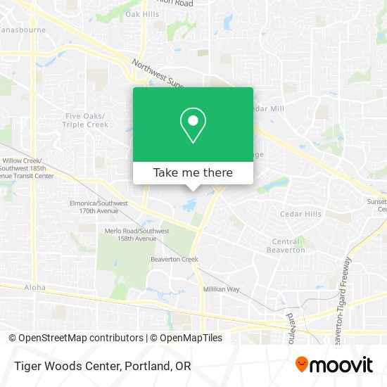 Tiger Woods Center map
