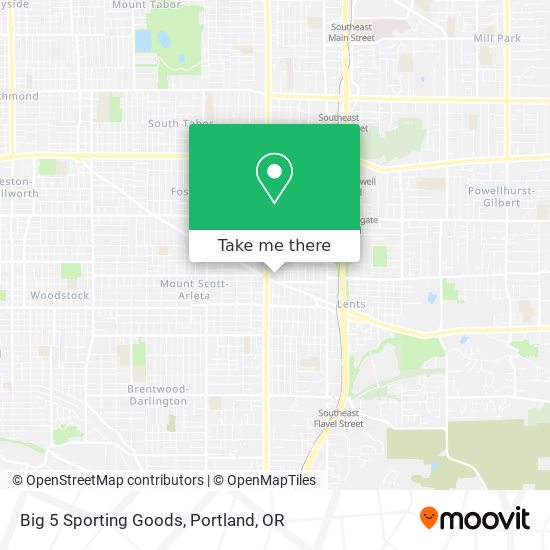 Big 5 Sporting Goods map