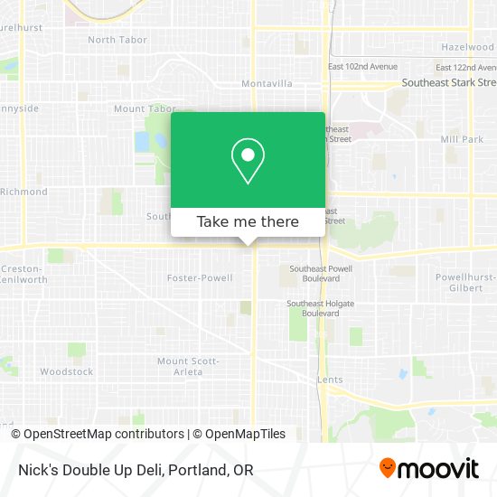 Nick's Double Up Deli map