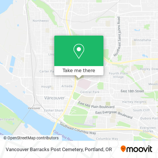 Vancouver Barracks Post Cemetery map