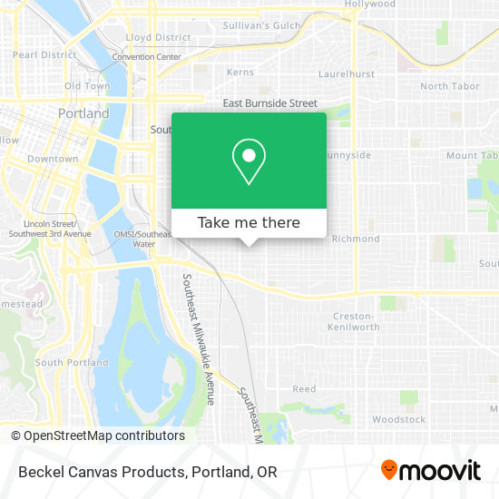 Beckel Canvas Products map