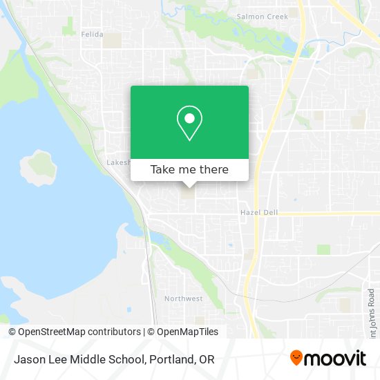 Mapa de Jason Lee Middle School