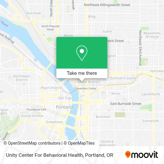 Unity Center For Behavioral Health map