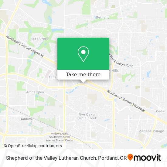 Shepherd of the Valley Lutheran Church map