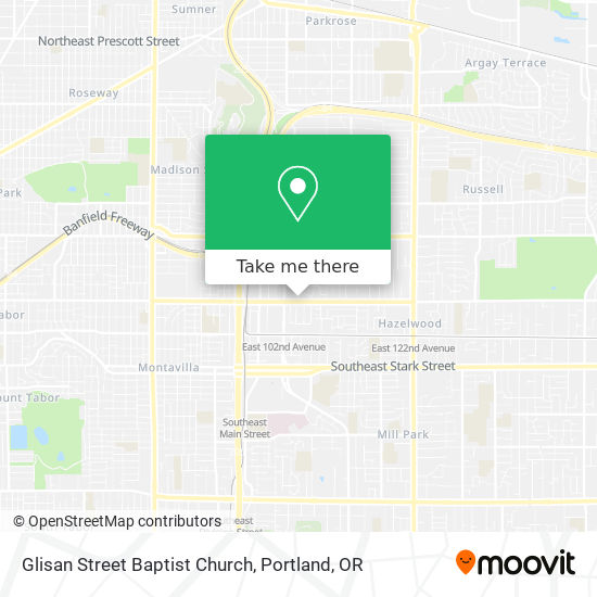 Glisan Street Baptist Church map