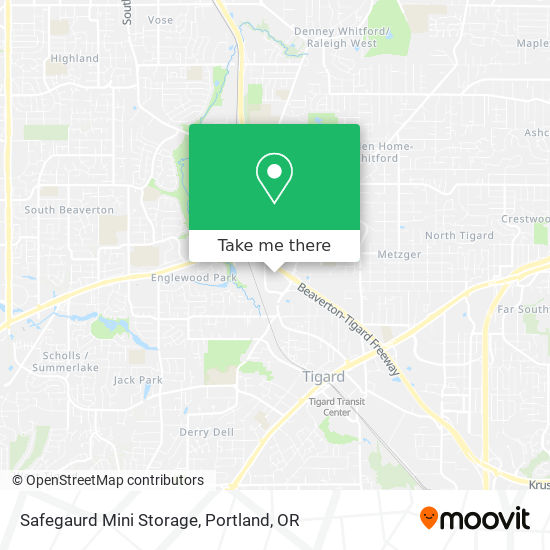 Mapa de Safegaurd Mini Storage
