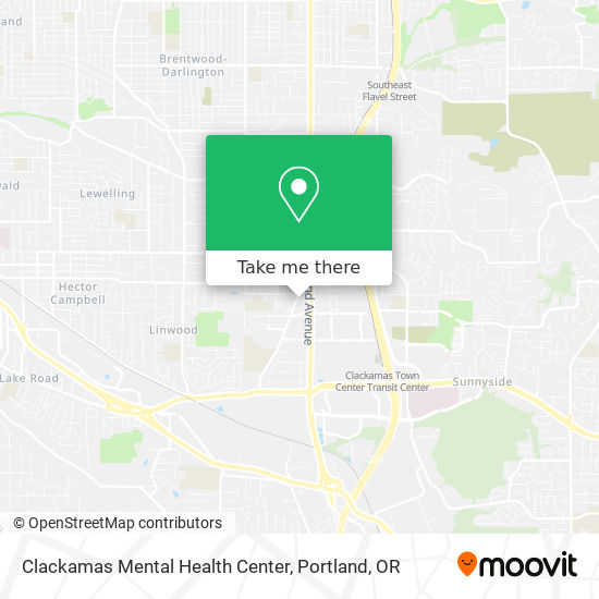 Clackamas Mental Health Center map