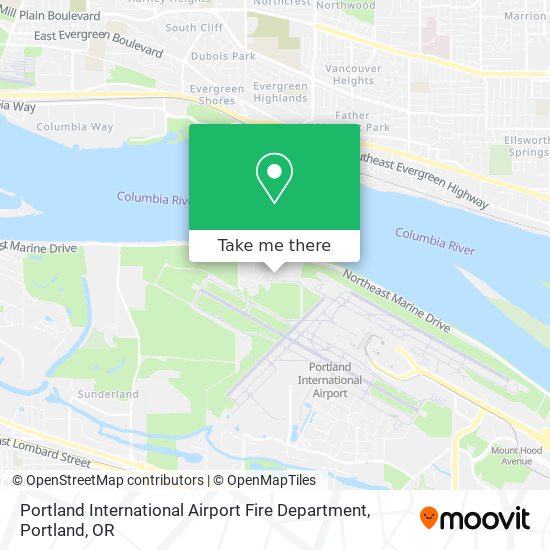 Portland International Airport Fire Department map