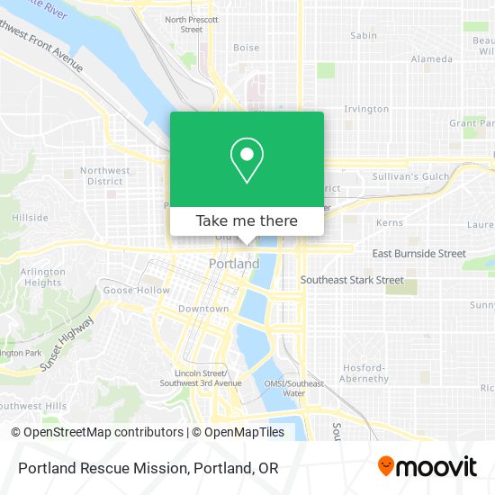 Portland Rescue Mission map