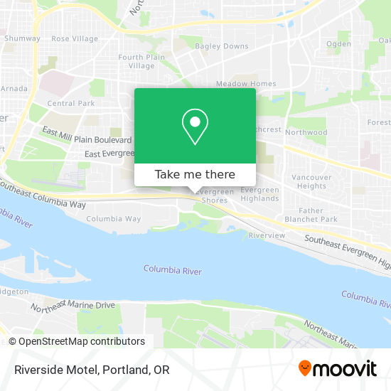 Riverside Motel map