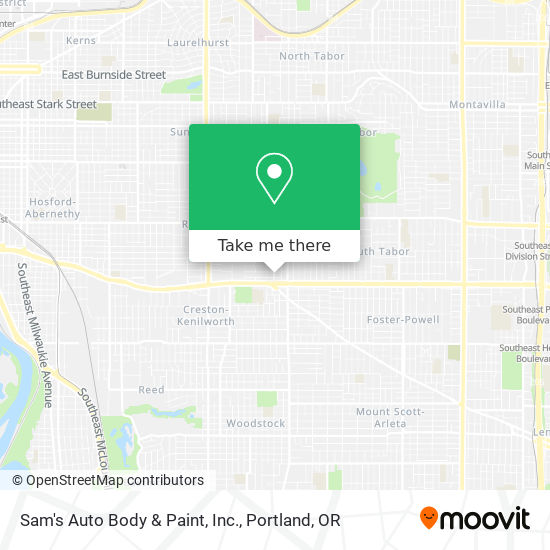 Mapa de Sam's Auto Body & Paint, Inc.