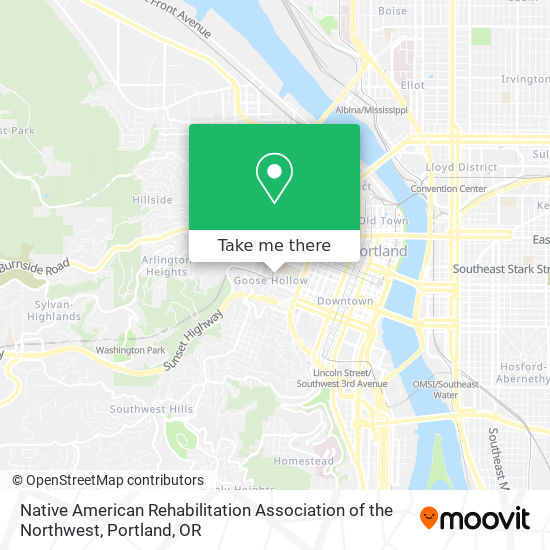 Mapa de Native American Rehabilitation Association of the Northwest