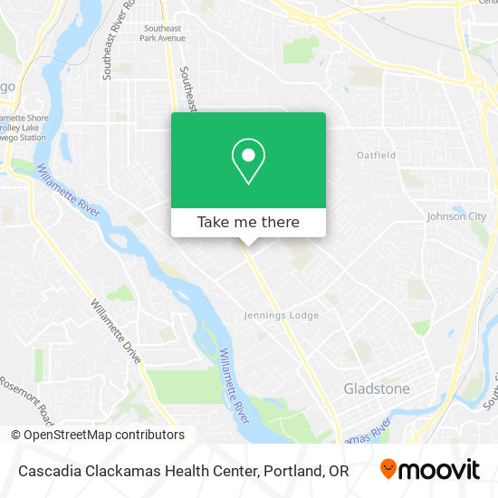 Mapa de Cascadia Clackamas Health Center
