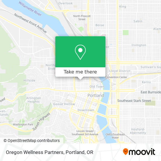 Mapa de Oregon Wellness Partners