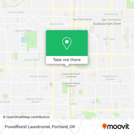 Powellhurst Laundromat map