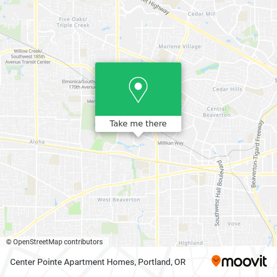 Mapa de Center Pointe Apartment Homes