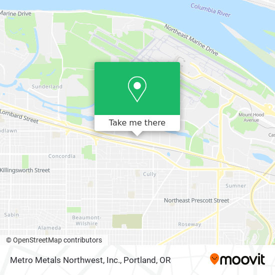 Metro Metals Northwest, Inc. map