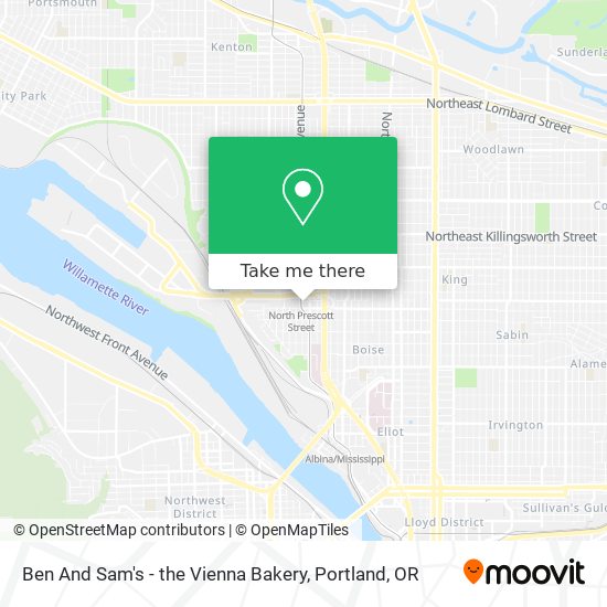 Ben And Sam's - the Vienna Bakery map