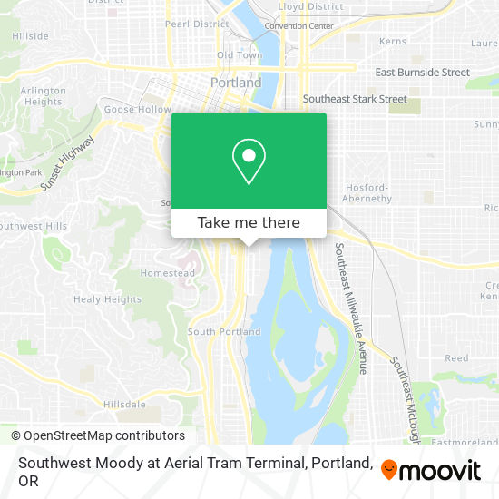 Mapa de Southwest Moody at Aerial Tram Terminal