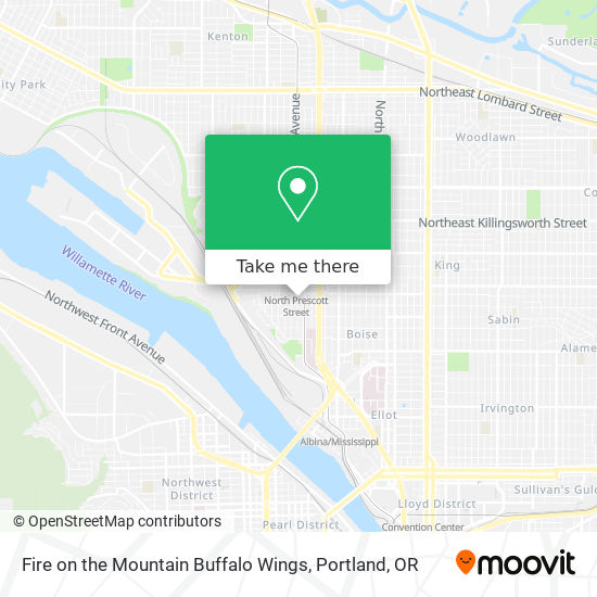Fire on the Mountain Buffalo Wings map