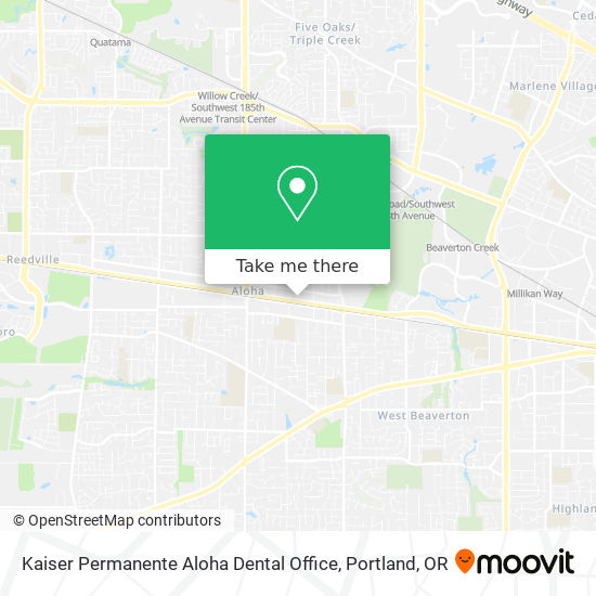 Mapa de Kaiser Permanente Aloha Dental Office