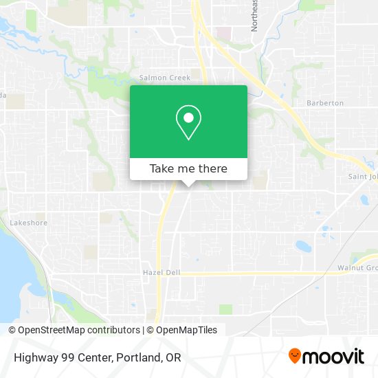 Highway 99 Center map